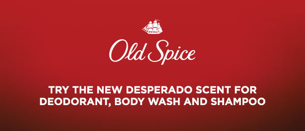 Old Spice - SMELL 'EM WHO'S BOSS Old Spice logo and title image
