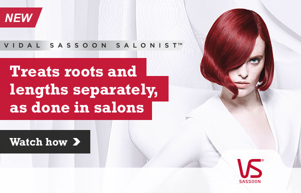 Vidal Sassoon Salonist - Treats roots and lengths seperately, as done in salons - Watch how - header image text